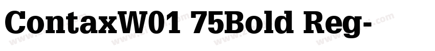 ContaxW01 75Bold Reg字体转换